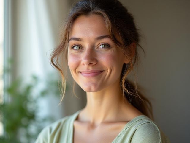 Professionelles Porträt von Anna Lechner, Yoga-Lehrerin